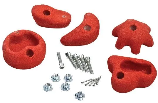 Klettersteine rot, 5 Stk./Set