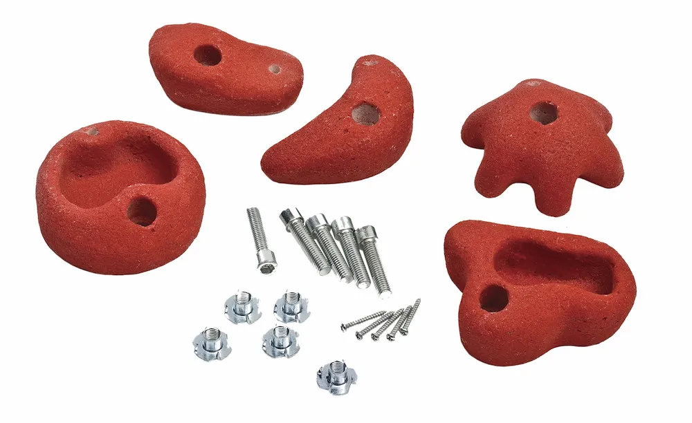 Klettersteine rot, 5 Stk./Set