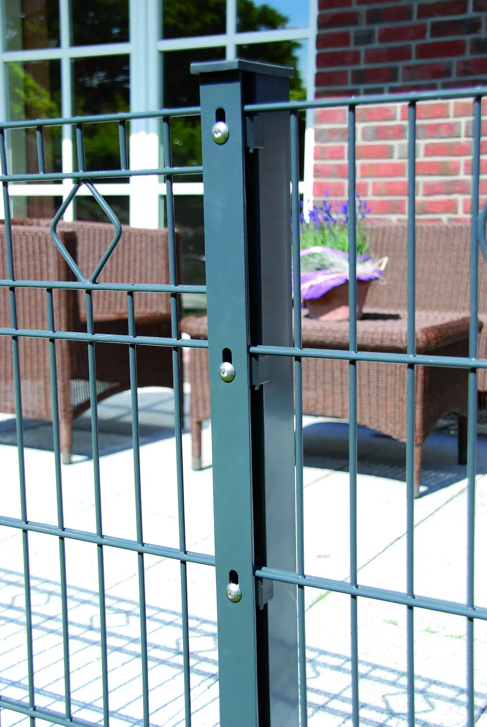 JERRY Pfosten gr&uuml;n, Flacheisen