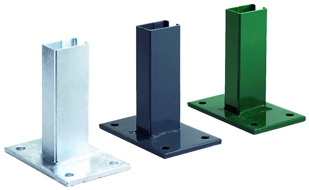 Fu&szlig;platte mit Rohrstutzen