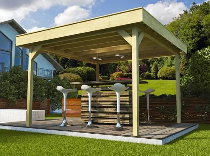 Flachdach Laube 657, offen