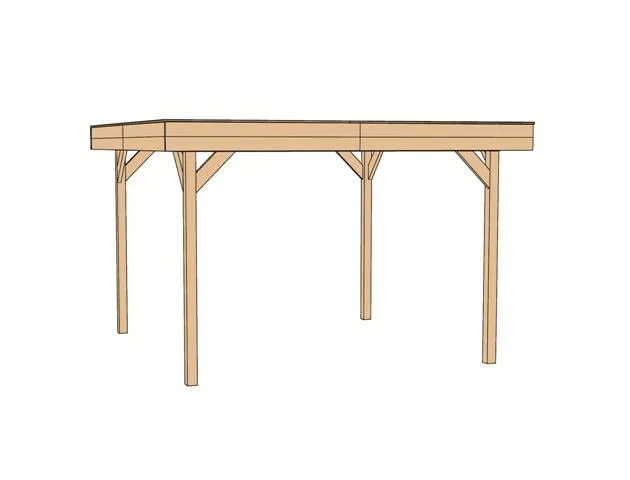 Flachdach Laube 657, offen