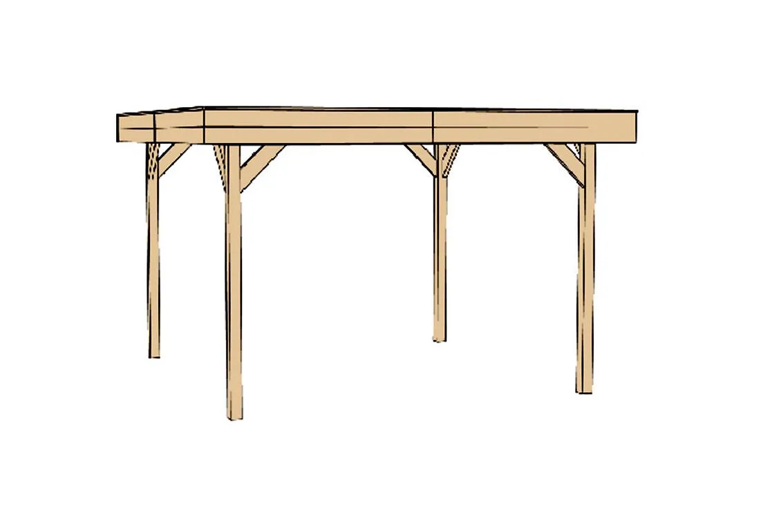 Flachdach Laube 657, offen