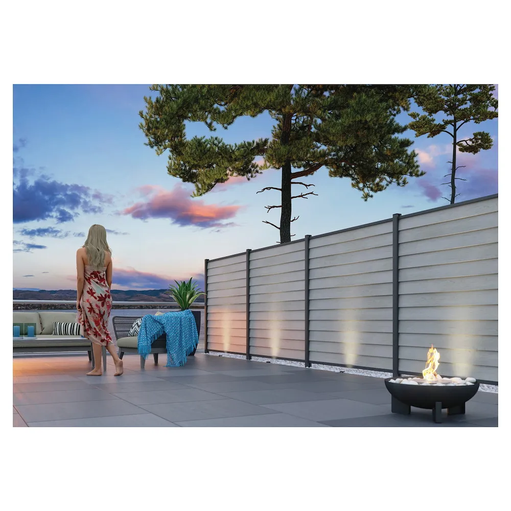 SK&Auml;R WPC-Steckzaun Sand