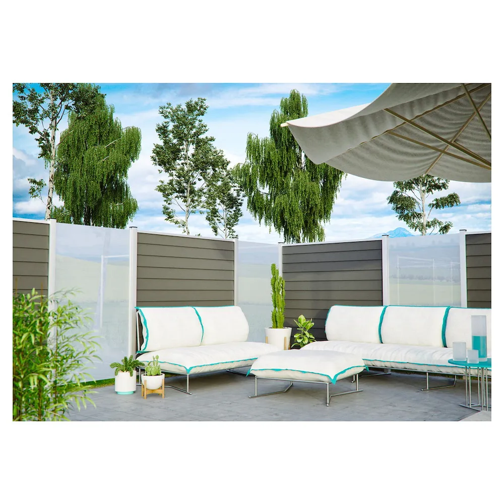 SK&Auml;R WPC-Steckzaun Anthr.