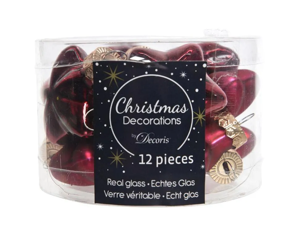 Mini-Glas-Sterne glanz/matt