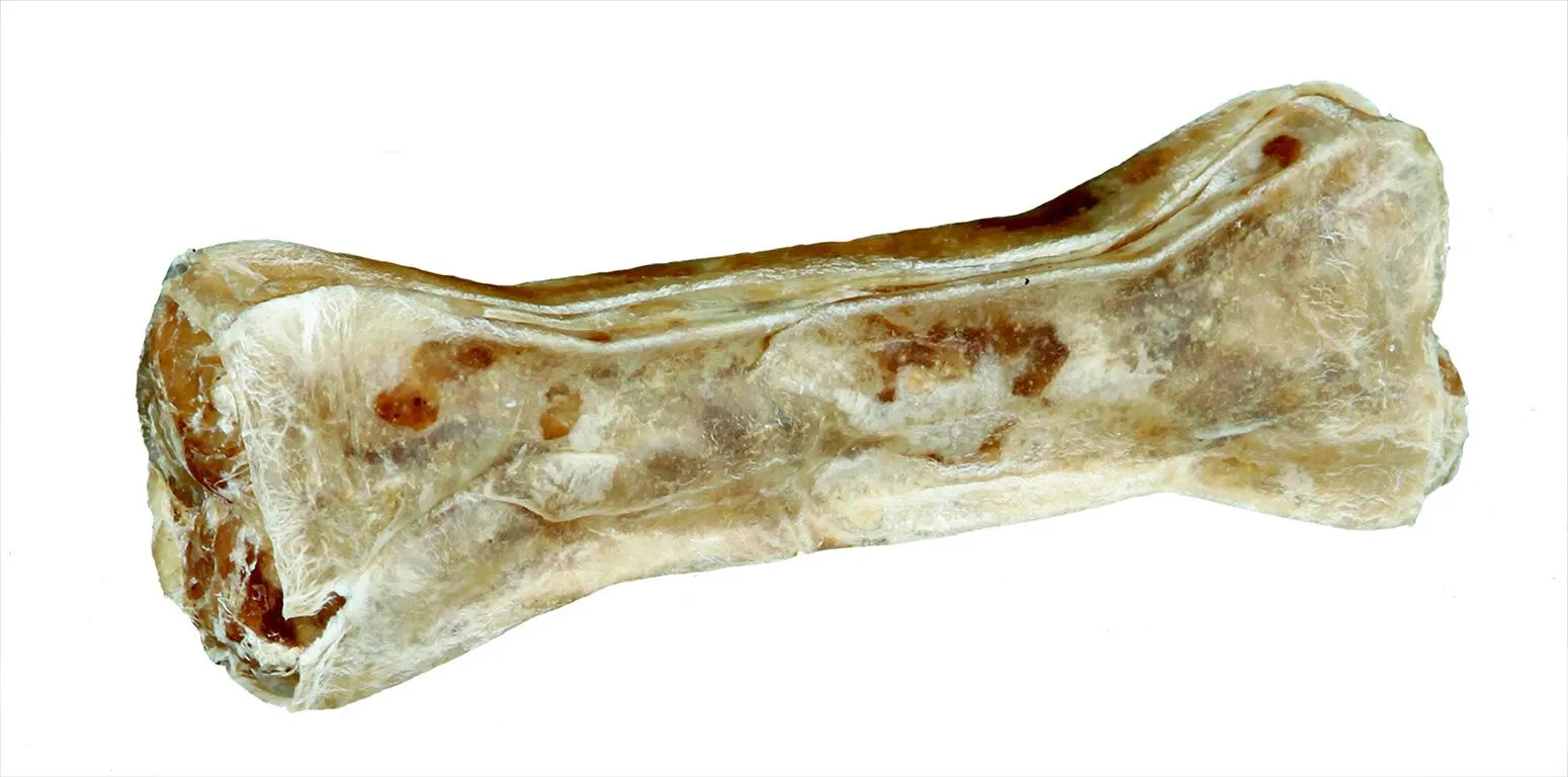 Kauknochen, Lammf&uuml;llung, 10 cm