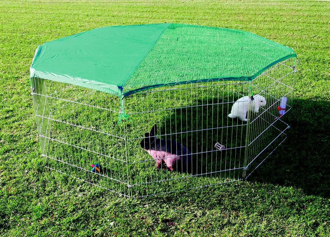 Freilaufgehege mit Netz,