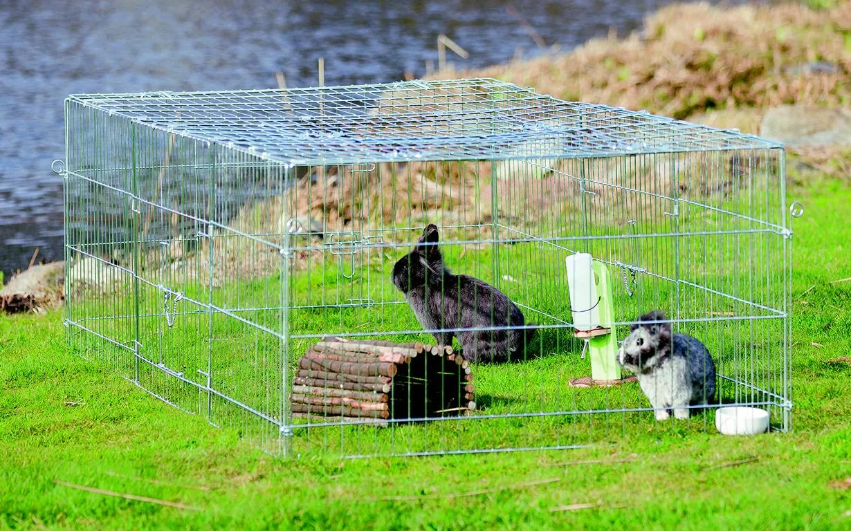 Freilaufgehege m. Abdeckung,