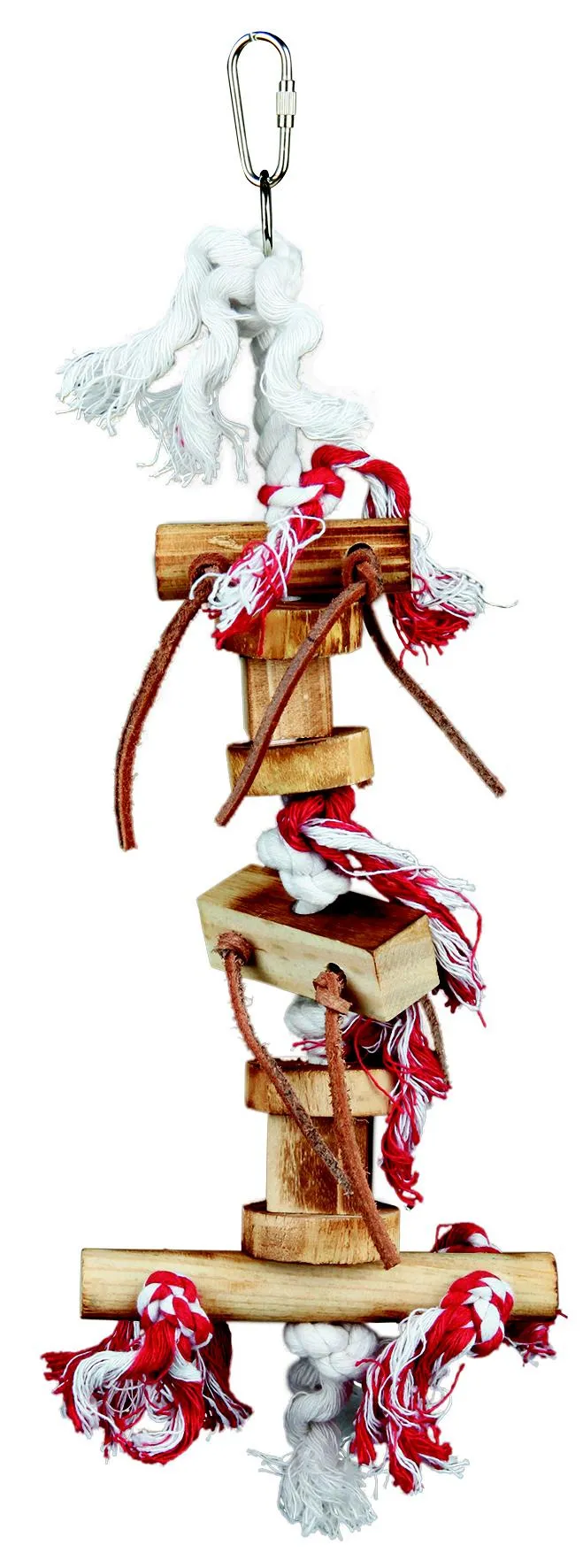 Holzspielzeug mit Lederb&auml;ndern