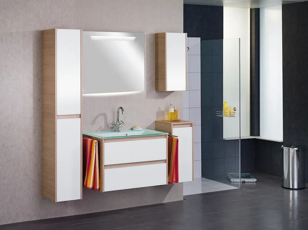 Glaswaschtisch, mintgr&uuml;n