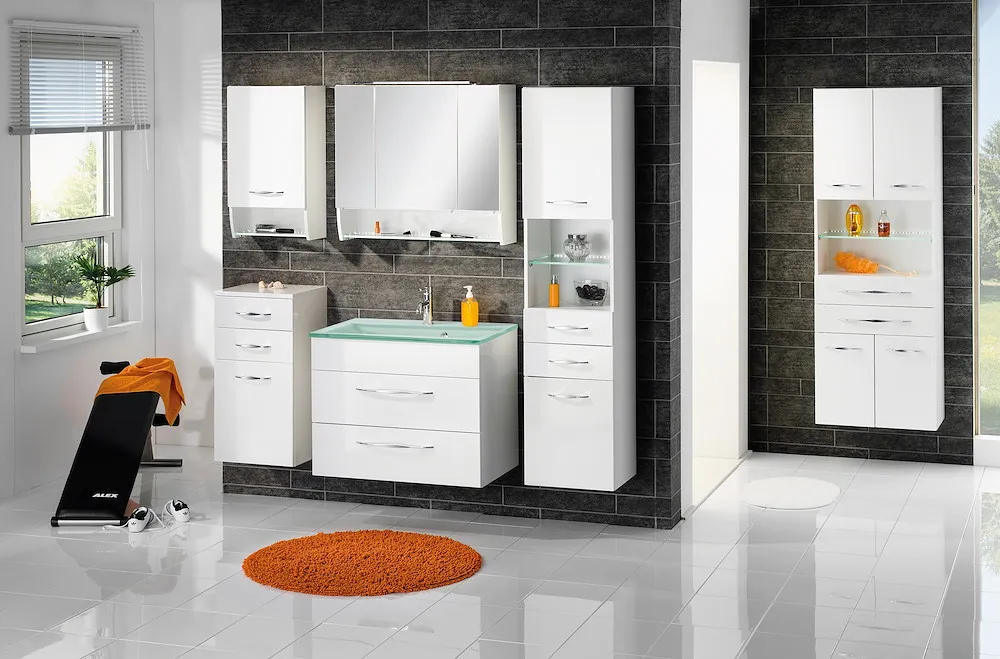 Glaswaschtisch, mintgr&uuml;n