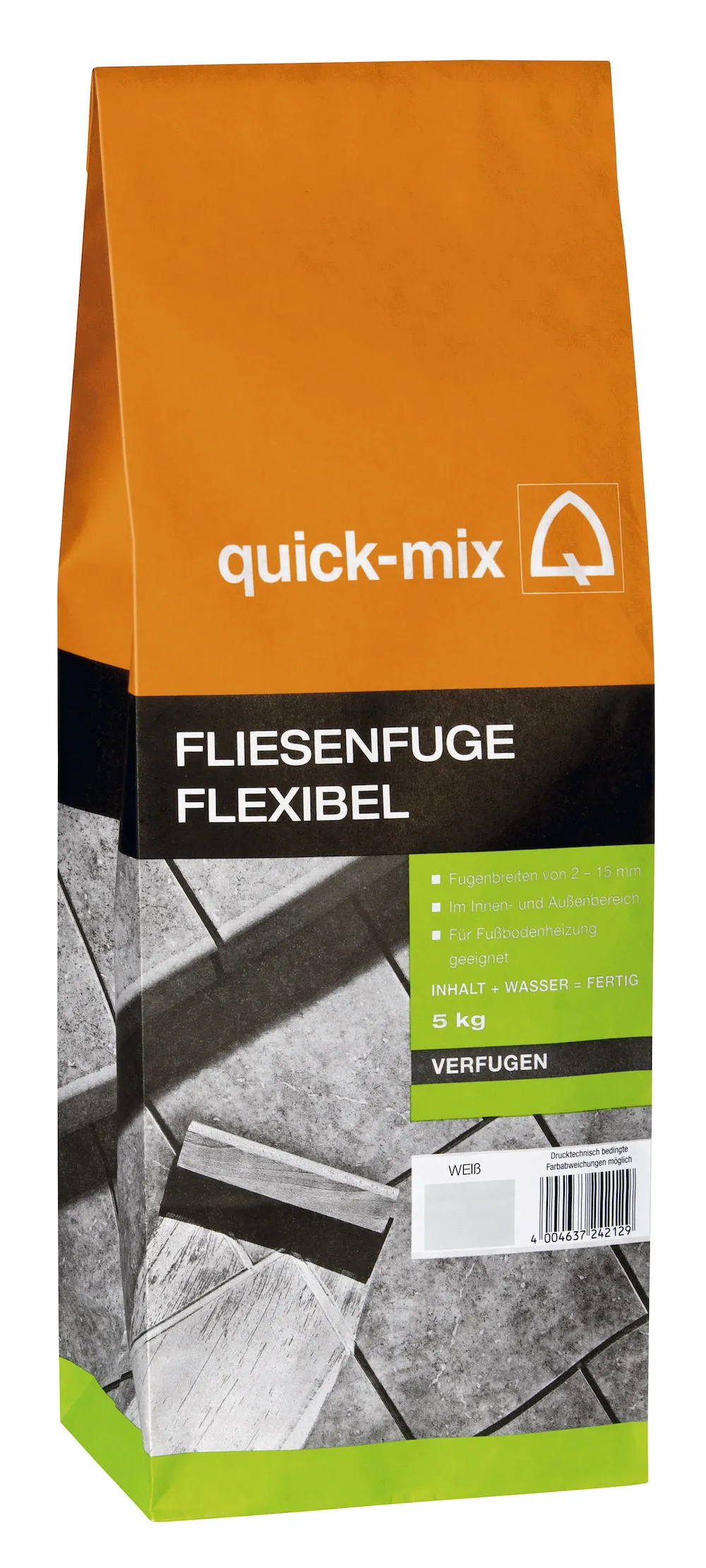 Fliesenfuge flexibel wei&szlig; 5 kg