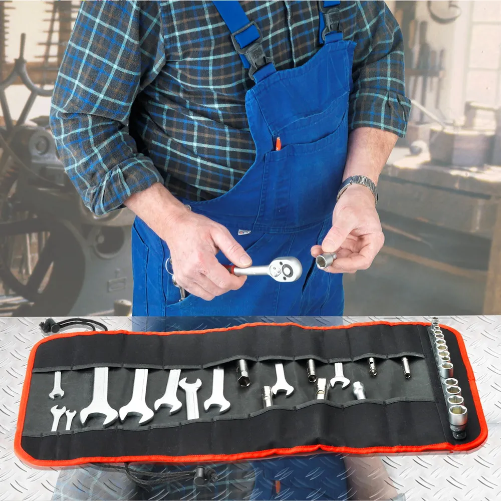 Werkzeugtasche gerollt