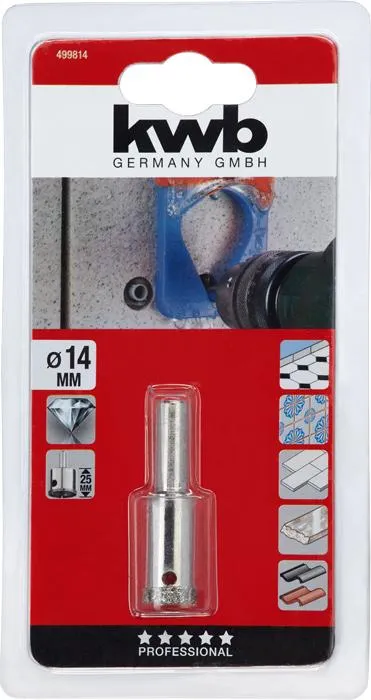 Diamant-Lochs&auml;ge T25mm D14mm