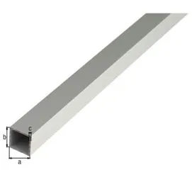 Vierkantrohr Alu-silberf-elox.