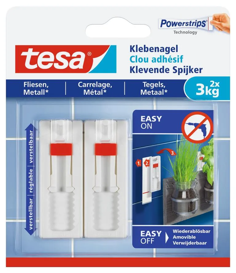 Klebenagel verstellbar