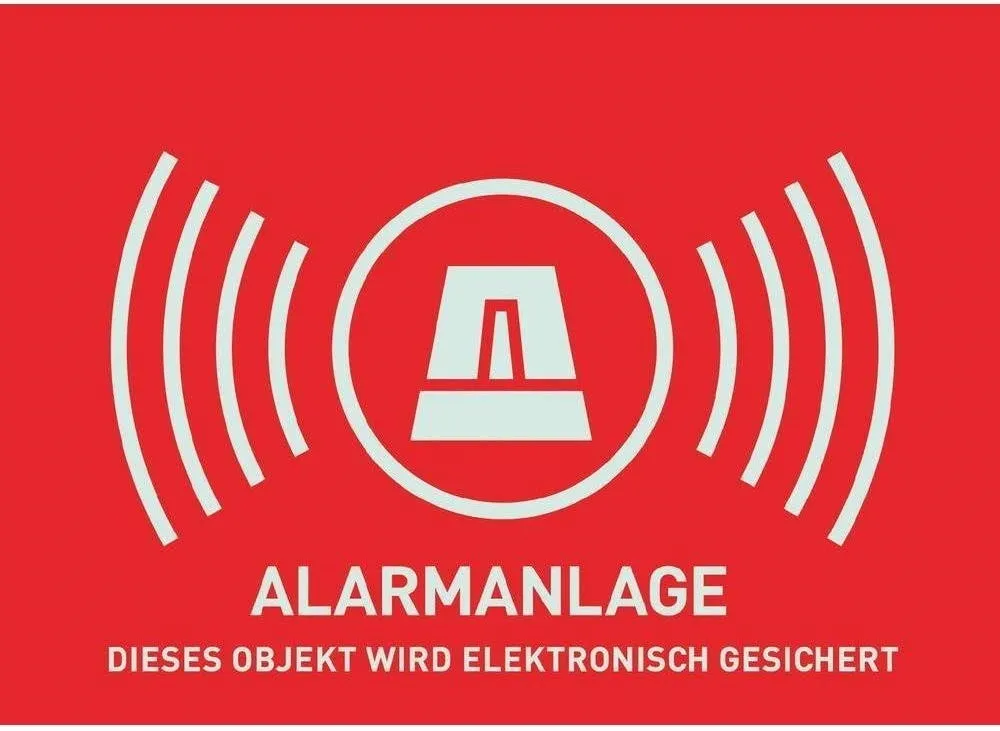 Aufkleber Alarm ca. 74x52,5mm