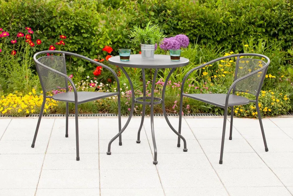 Delos Set 3tlg 2 Bistrosessel