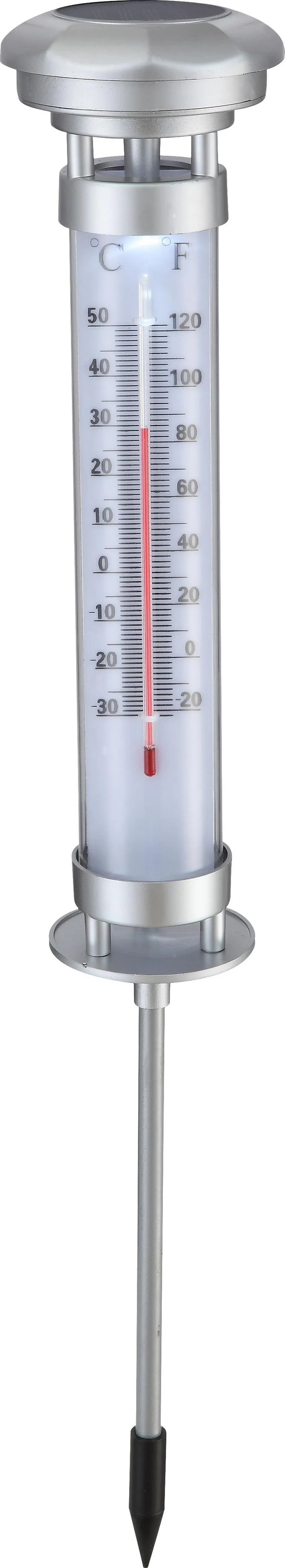 LED SOLAR MIT THERMOMETER