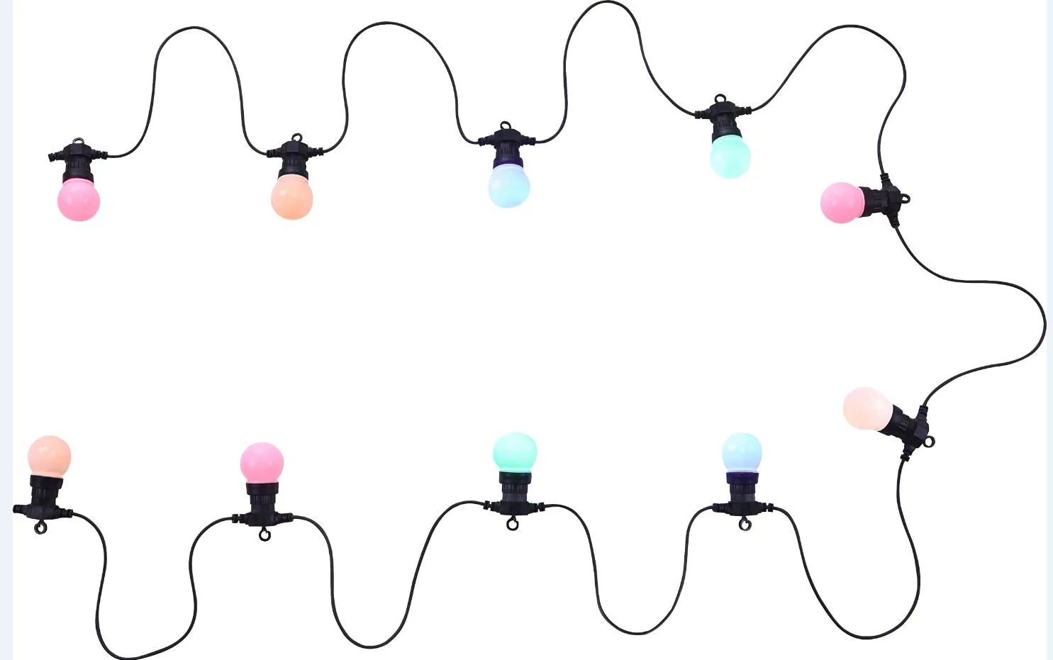 LED LICHTERKETTE BUNT IP44