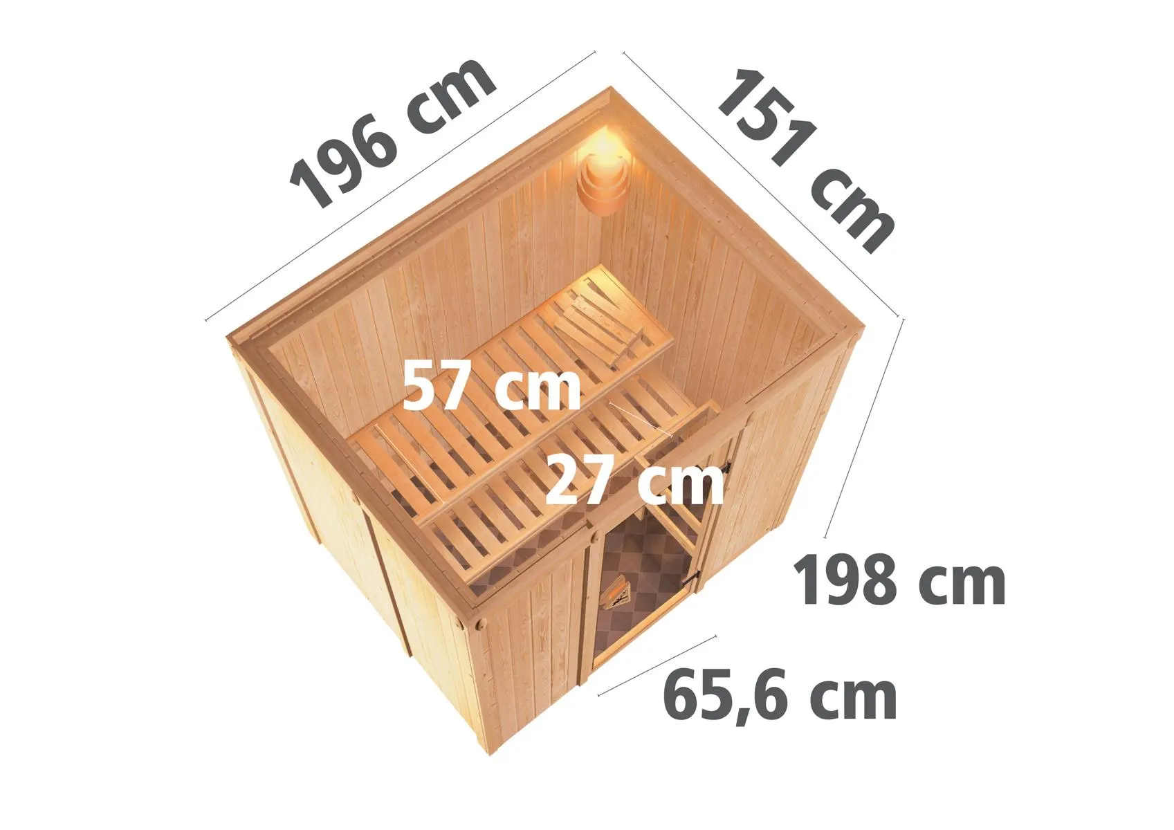 Sauna Bodin Front, o. Zub.