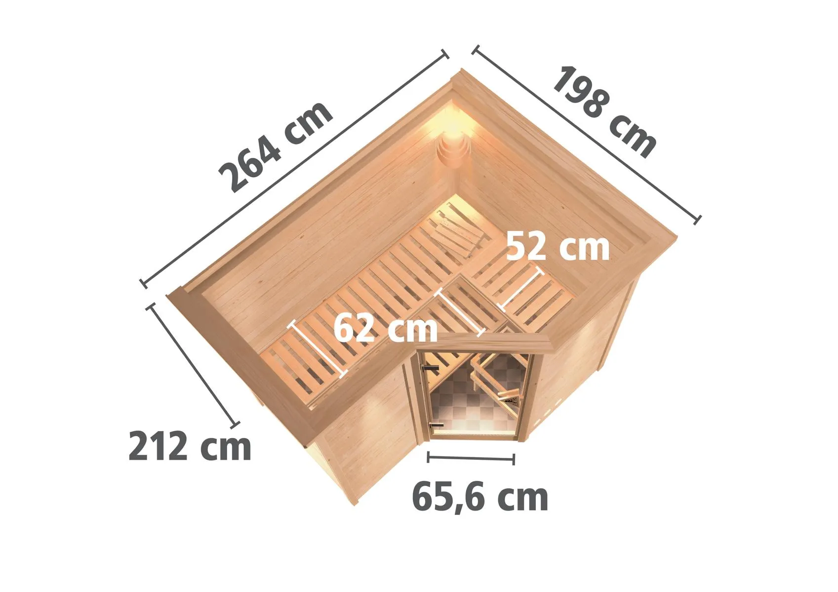 Sauna Sahib 2 Eck o. Zub.
