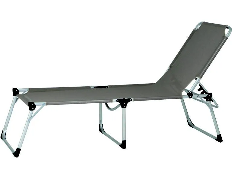 Alu-Dreibeinliege XXL, taupe