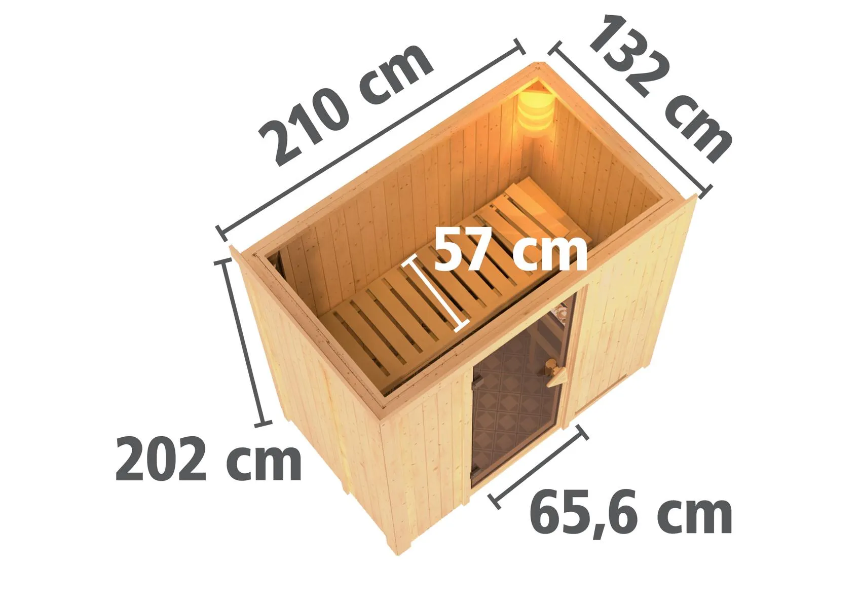 Sauna Variado Front, o. Zub.