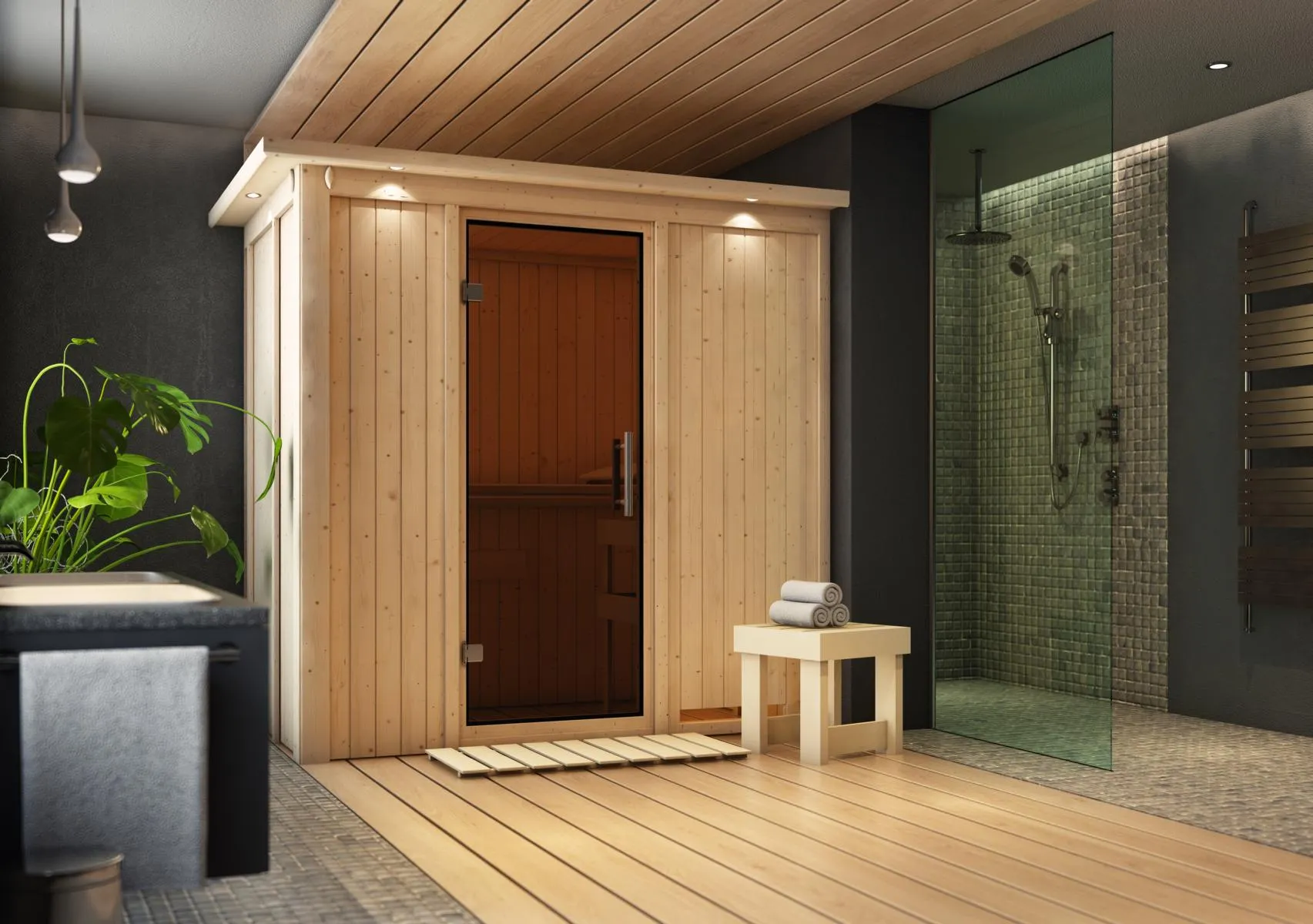 Sauna Variado Front, o. Zub.