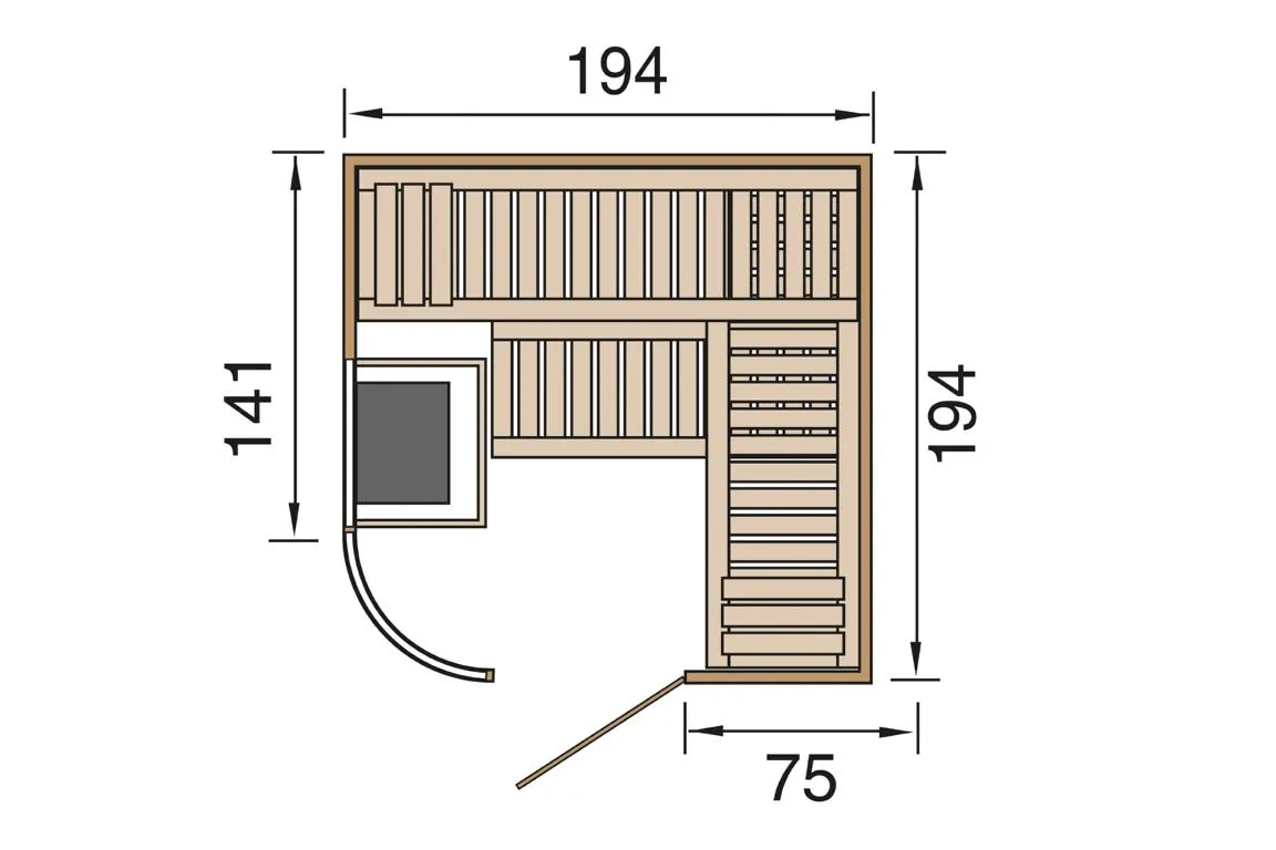 Design-Sauna 514 Gr. 1, GT,OS