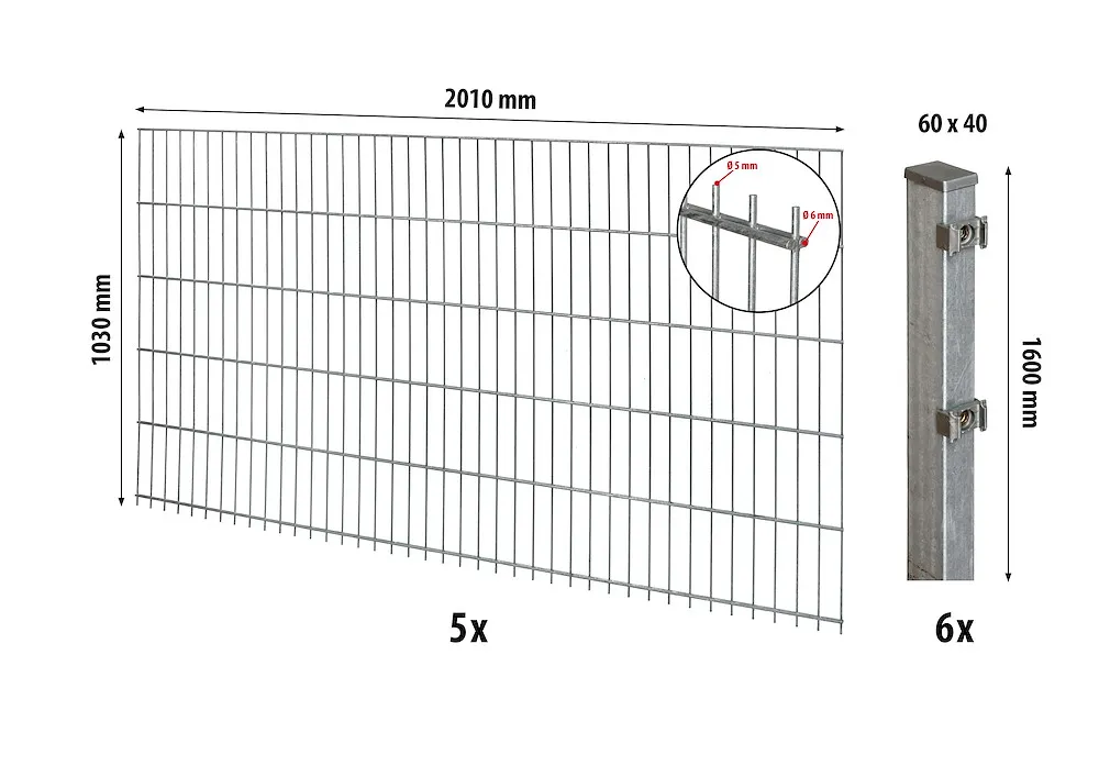 Comfort DS-Mattenzaun-Set 1030