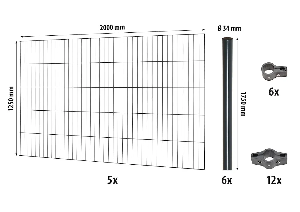 Classic ES-Mattenzaun-Set 1250