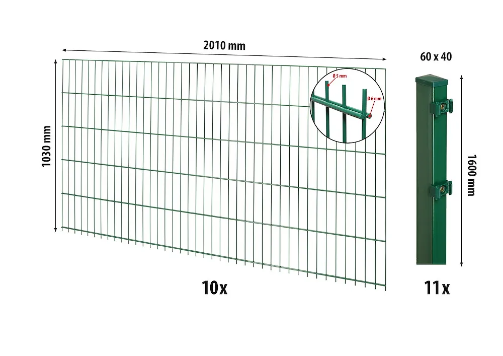 Comfort DS-Mattenzaun-Set 1030