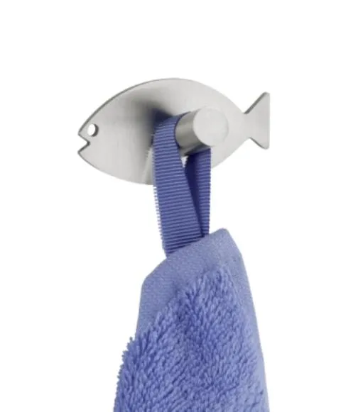 Edelstahl Wandhaken Fish 2er