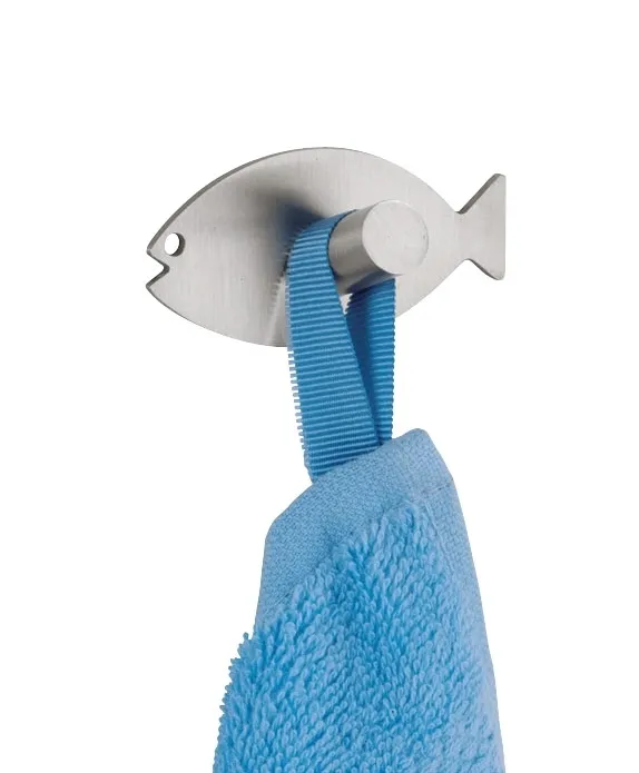 Edelstahl Wandhaken Fish 2er