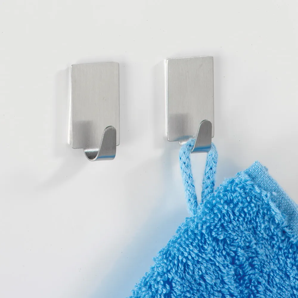 Rechteckhaken 4er Edelstahl