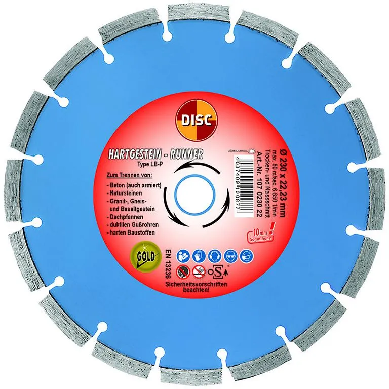 Diascheibe LB-P 230 x 22,2 mm