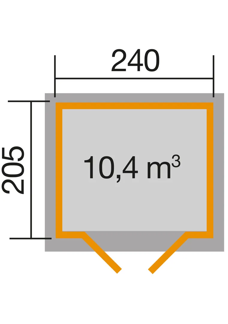 Gartenhaus 122 Gr. 1 rot