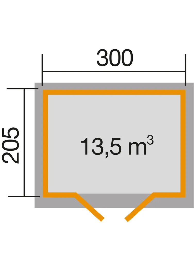 Gartenhaus 122 Gr. 3 rot