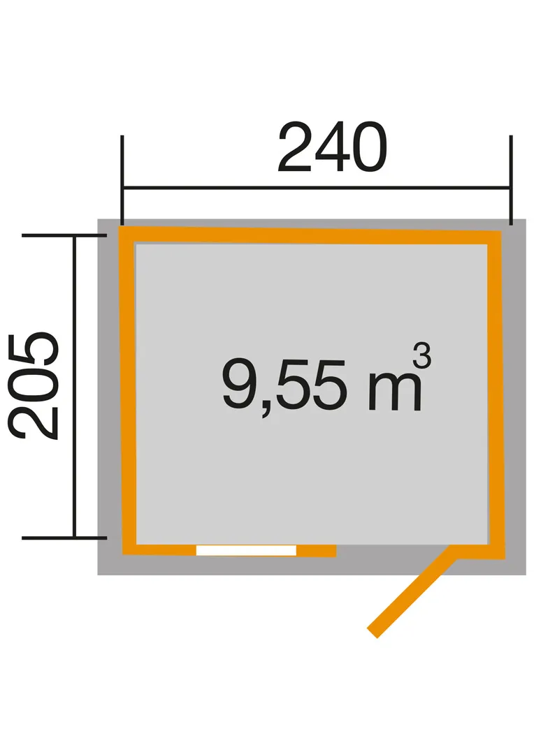 Gartenhaus 123 Gr. 1 grau
