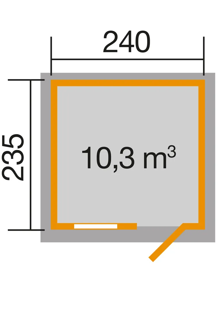 Gartenhaus 123 Gr. 2 rot