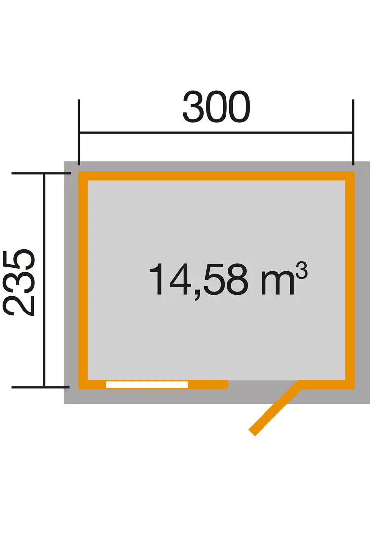 Gartenhaus 123 Gr. 4 rot