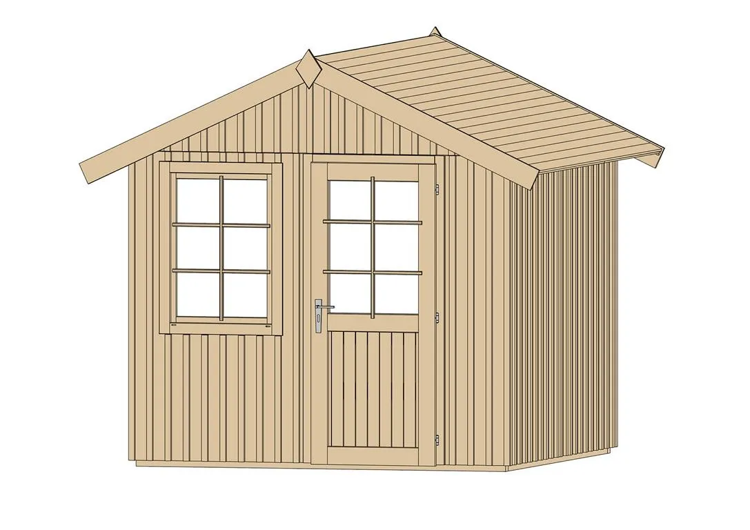 Schwedenhaus Gr. 2, natur