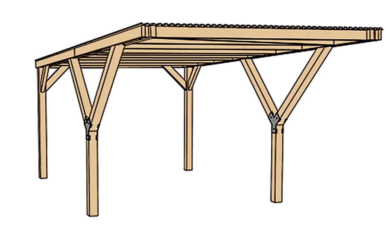 Y-FLACHDACH CARPORT, PVC Dach