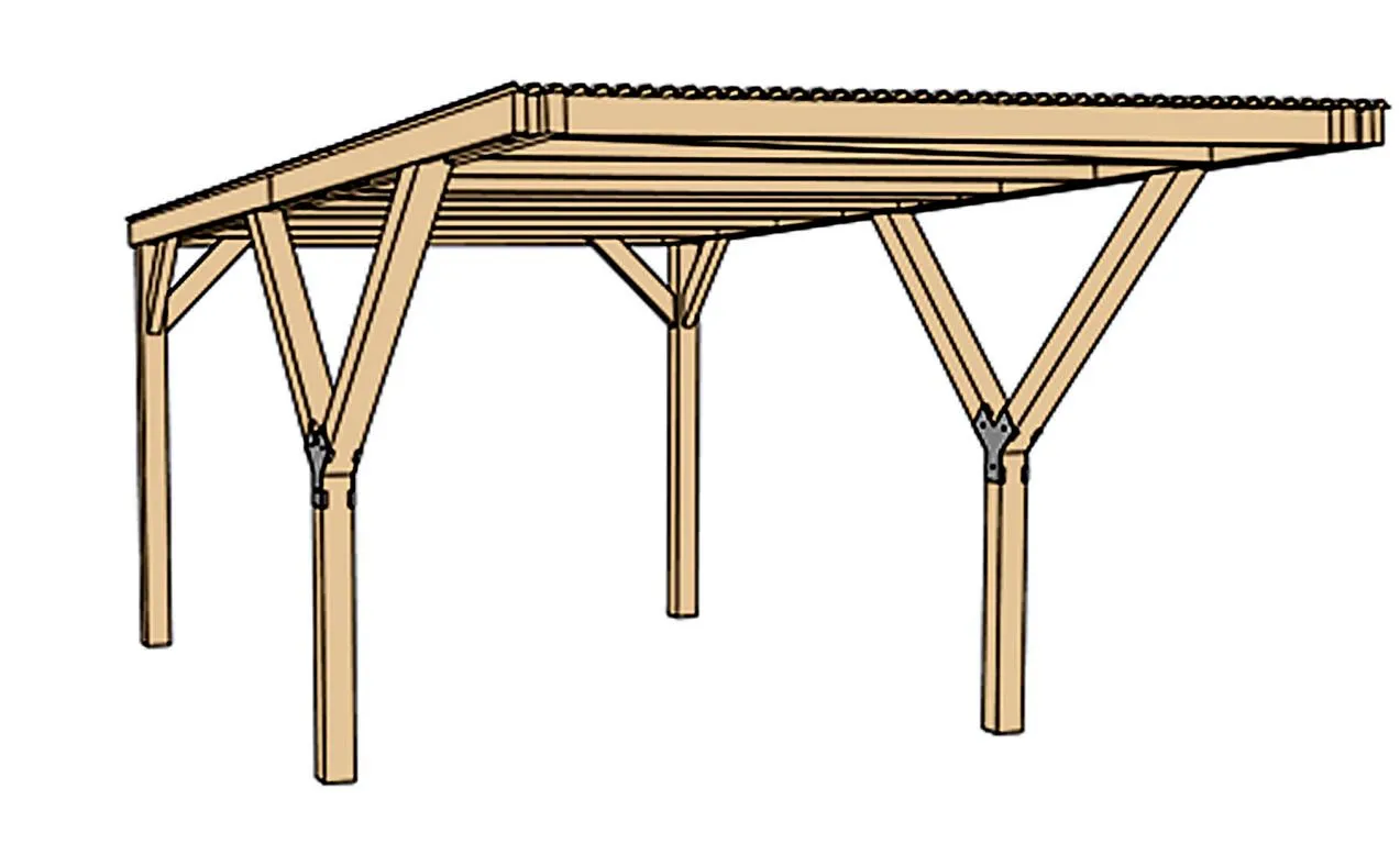 Y-FLACHDACH CARPORT, PVC Dach