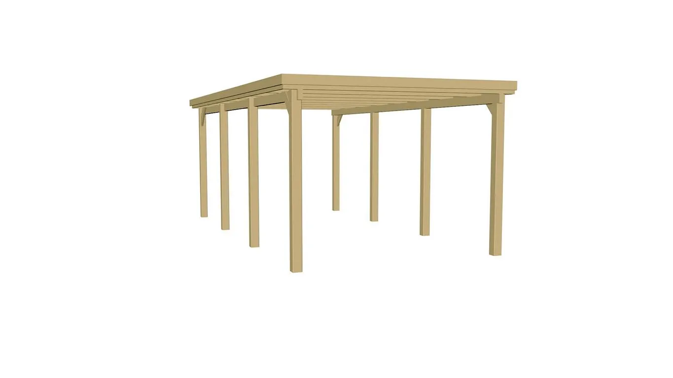 Flachdach Carport 617 Gr. 2