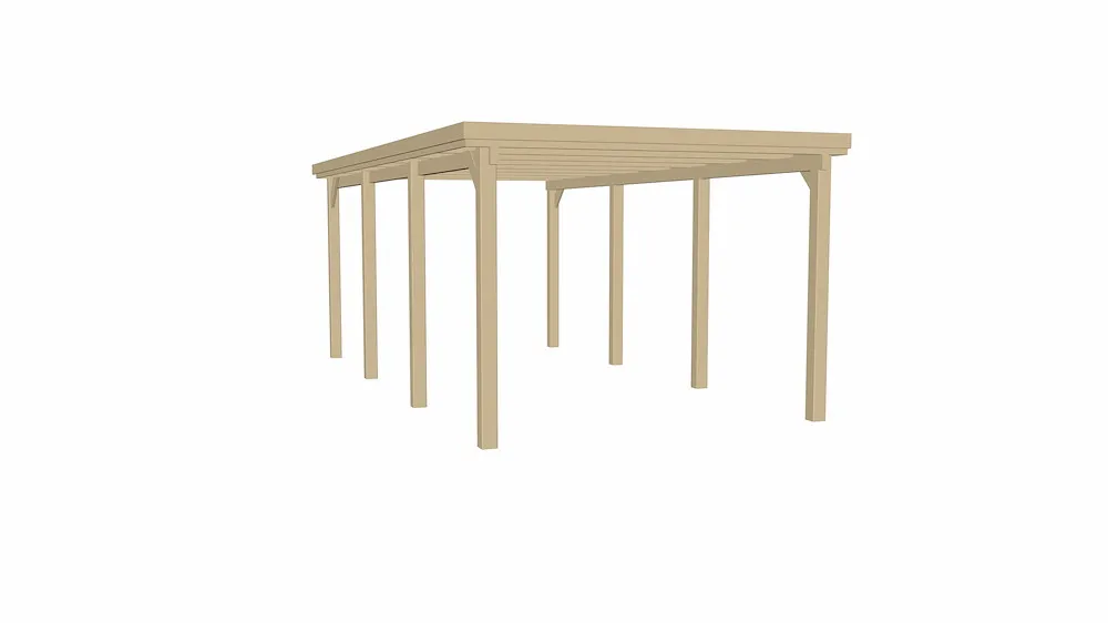 Flachdach Carport 617 Gr. 2