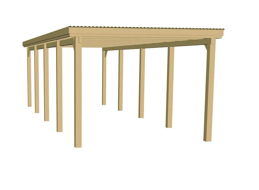 Flachdach Carport 617 Gr. 3