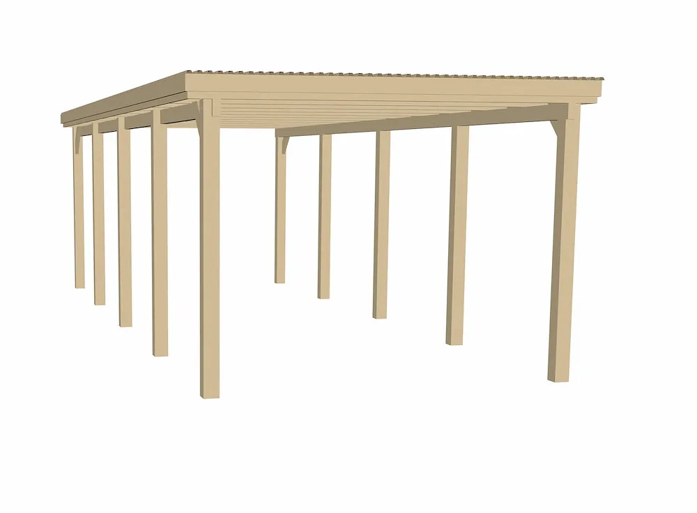 Flachdach Carport 617 Gr. 3